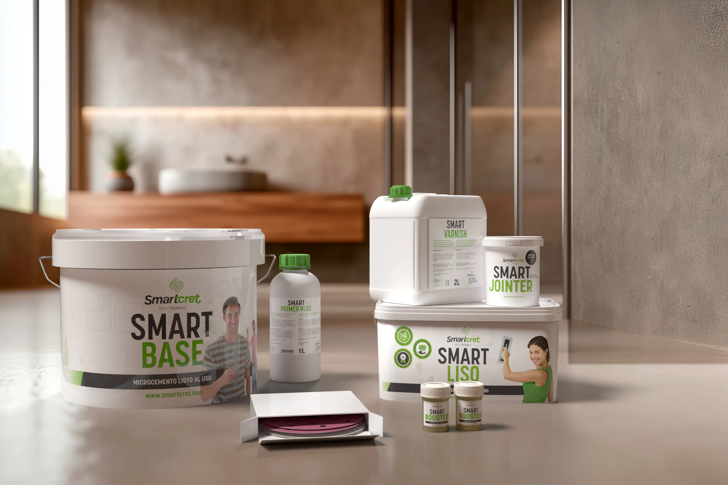 Kit SmartCret béton cire pour salle de bain 