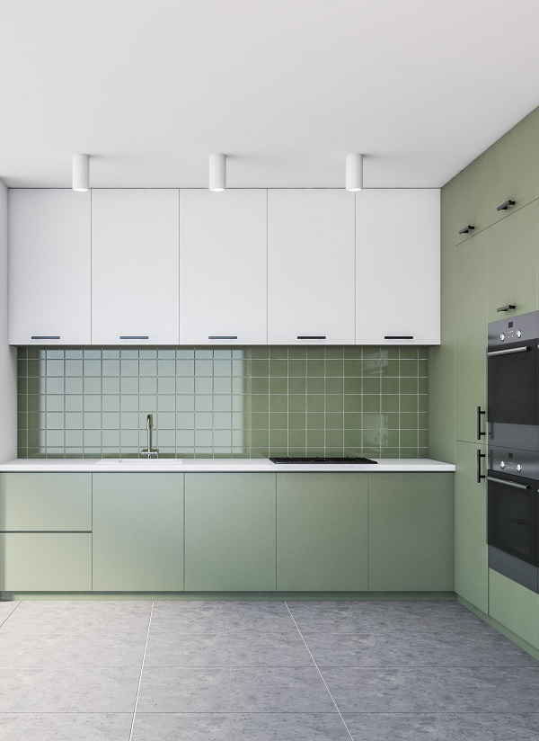 Pintar muebles de cocina verde oliva