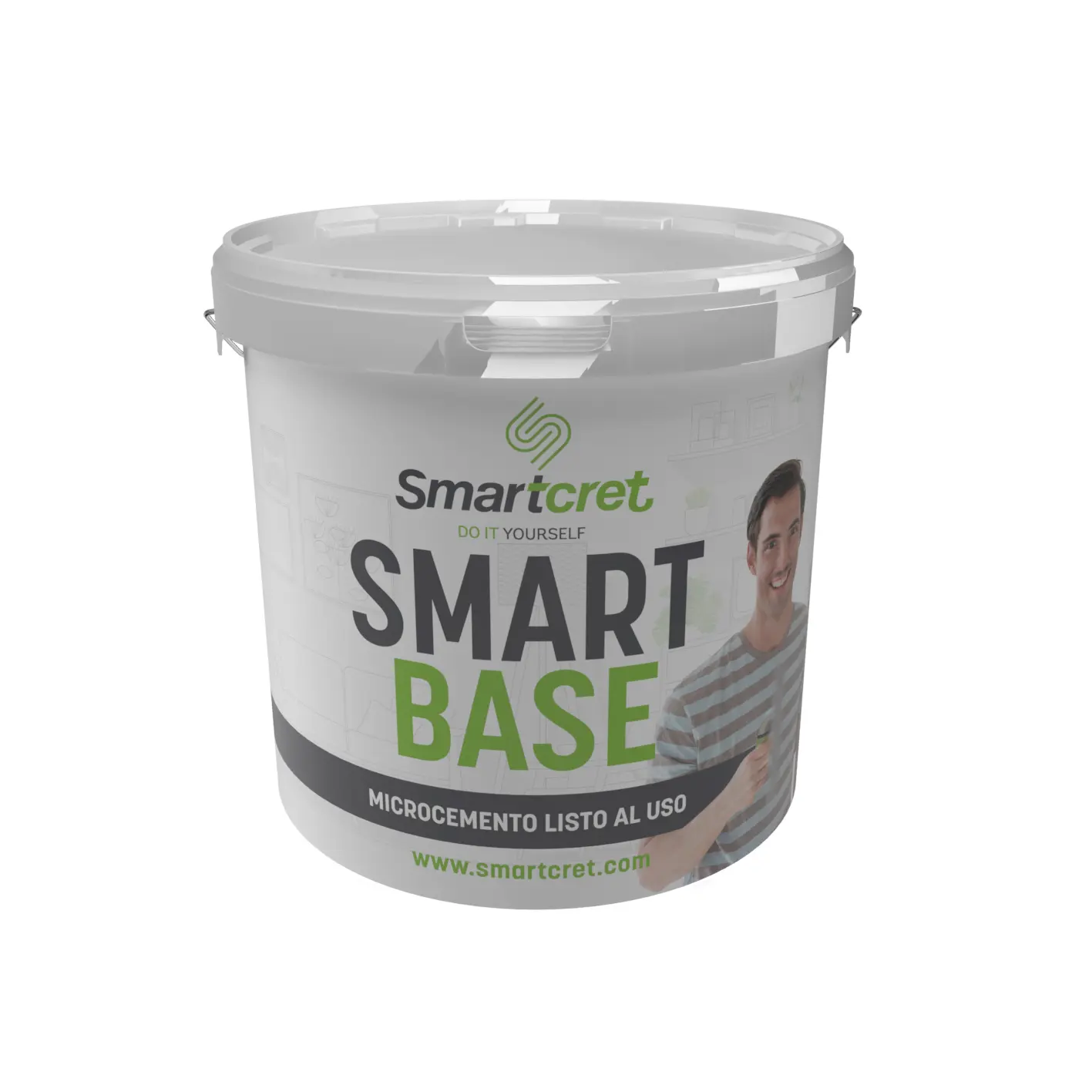 Smart Base 16 Kg. Microcemento listo al uso pigmentado.