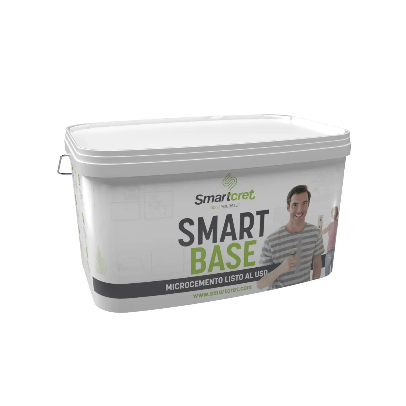 Smart Base 8 Kg. Microcemento listo al uso pigmentado.