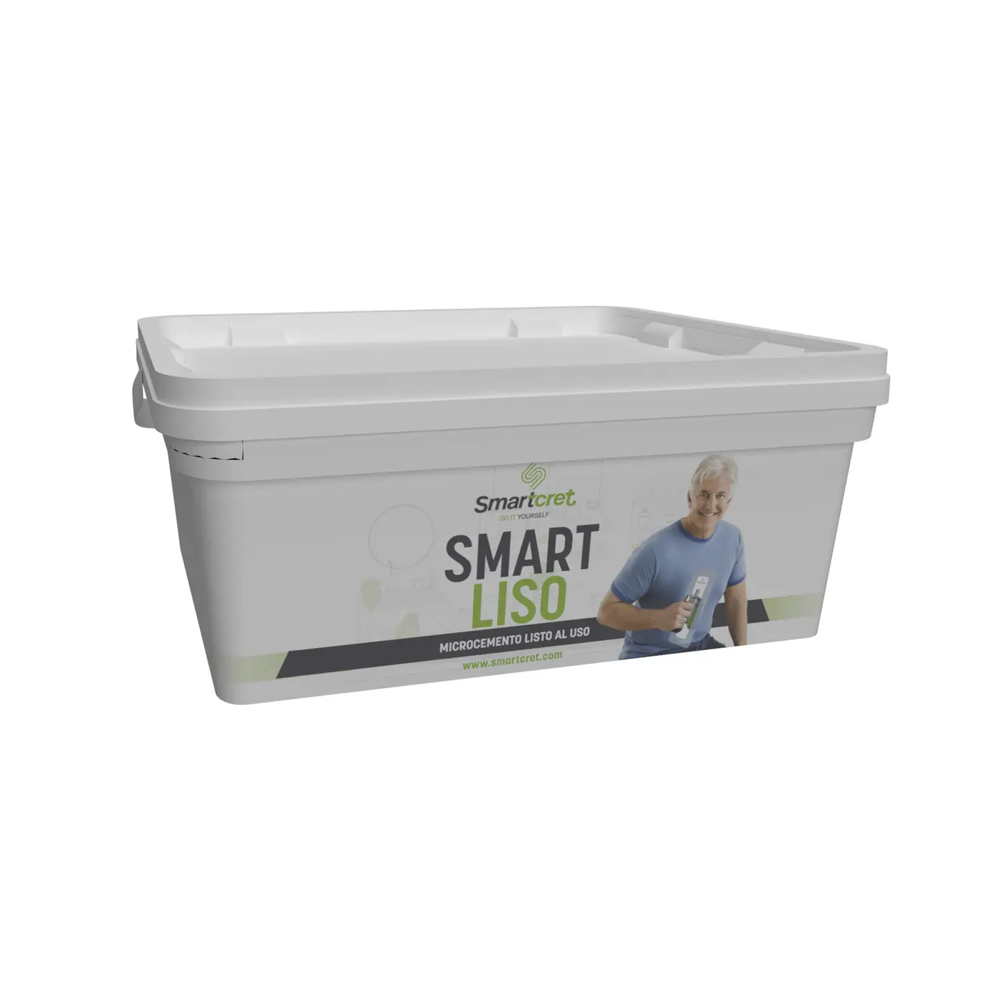 Smart Liso 3 Kg. Microcemento listo al uso pigmentado.