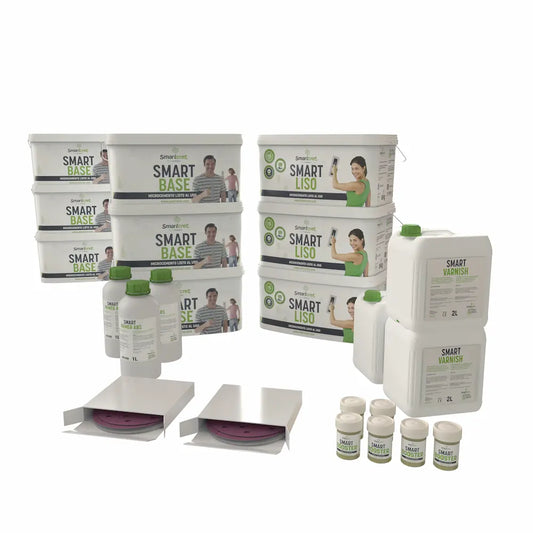 Mega Microcement Kit for Kitchens, Bathrooms and Showers - Covers 24 m² of Absorbent Surfaces