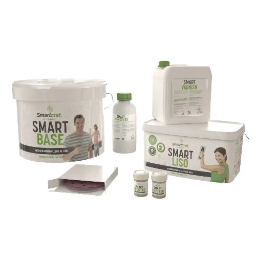 Smart Microcement Kit for Kitchens, Bathrooms and Showers - Covers 8 m² of Absorbent Surfaces