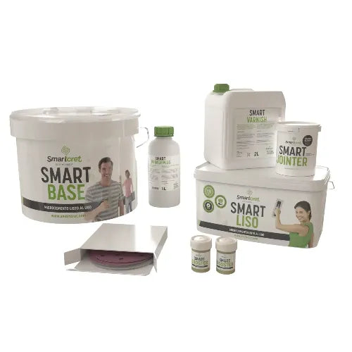 Smart Microcement Kit for Kitchens, Bathrooms and Showers - Covers 8 m² of Non-Absorbent Surfaces