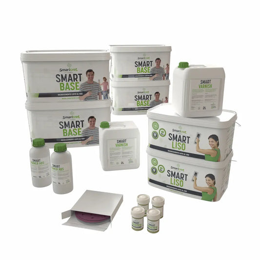 Super Microcement Kit for Kitchens, Bathrooms and Showers - Covers 16 m² of Absorbent Surfaces