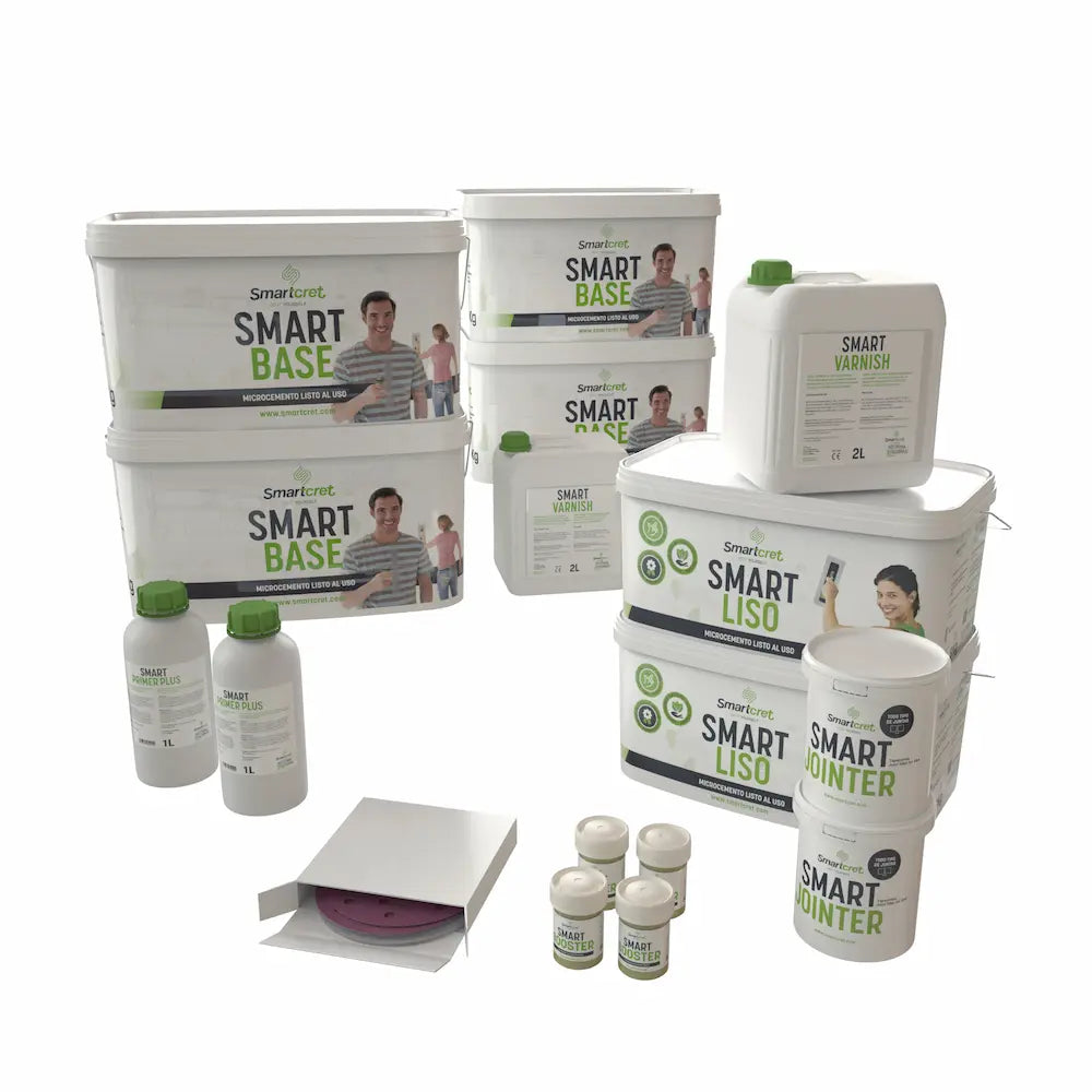 Super Microcement Kit for Kitchens, Bathrooms and Showers - Covers 16 m² of Non-Absorbent surfaces