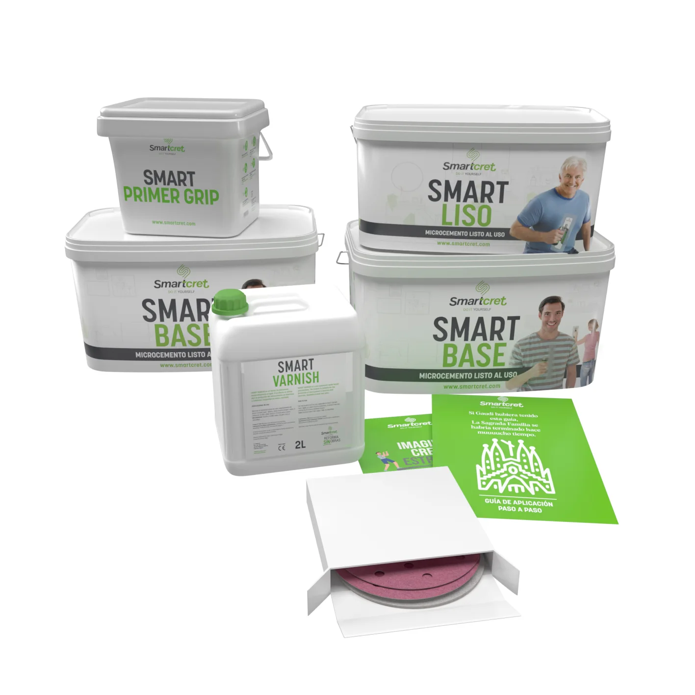 Smart Microcement Kit for Plastered Surfaces 86ft2