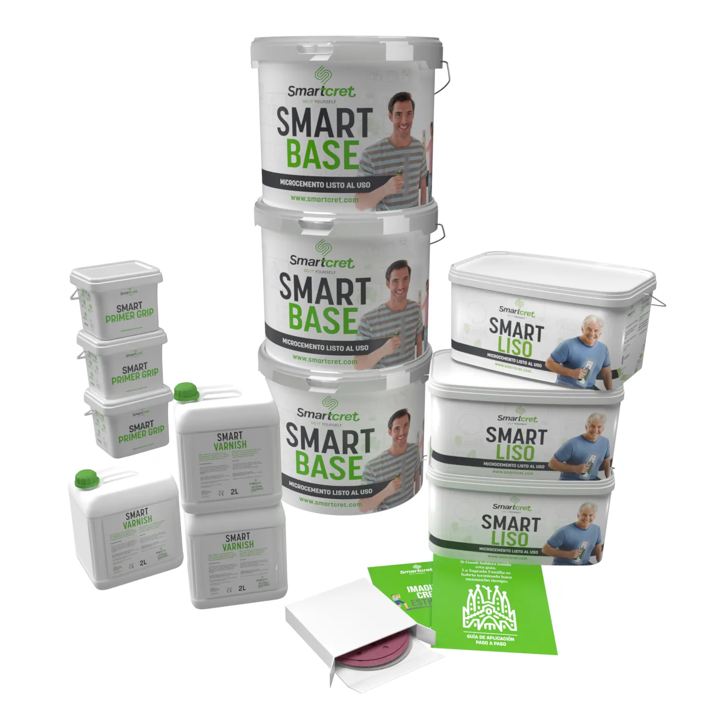 Mega microcement kit for plastered surfaces 24m2