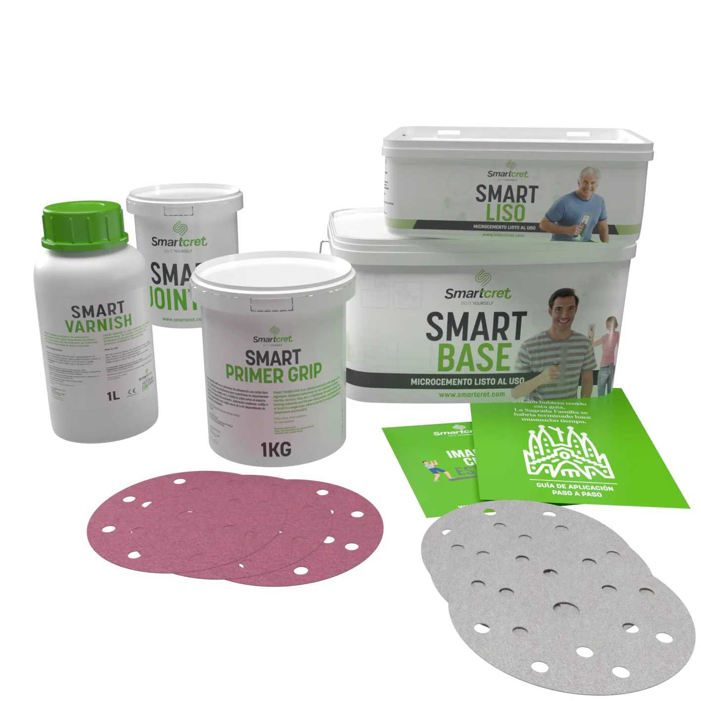 Mini microcement kit for tiled surfaces 4m2