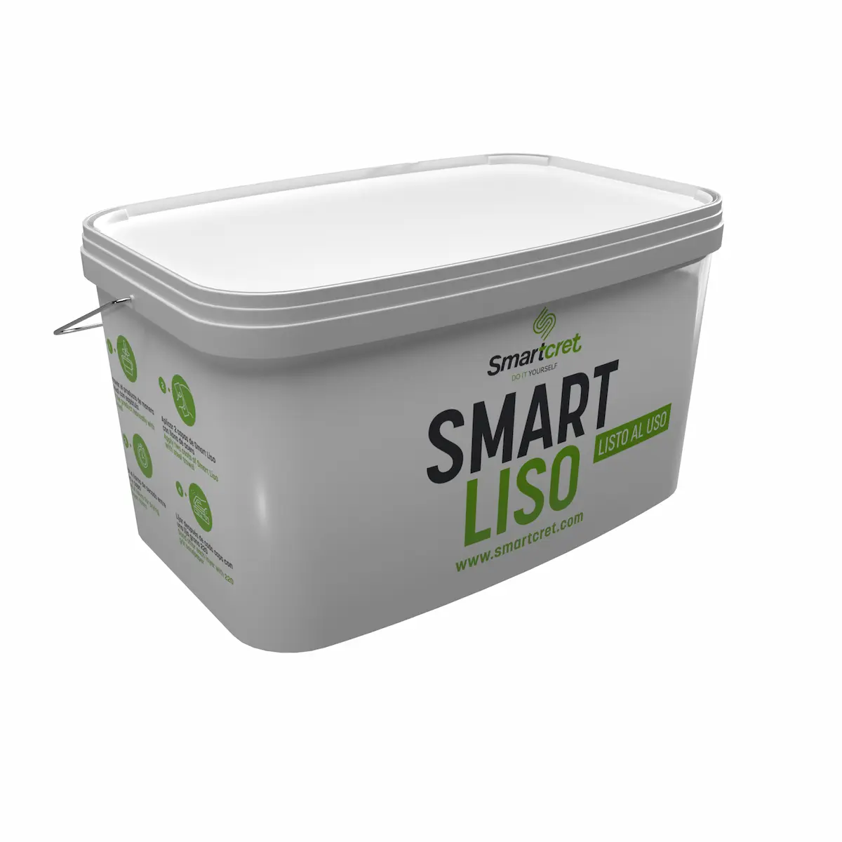Ready to use finishing pigmented microcement Smart Liso 6 kg