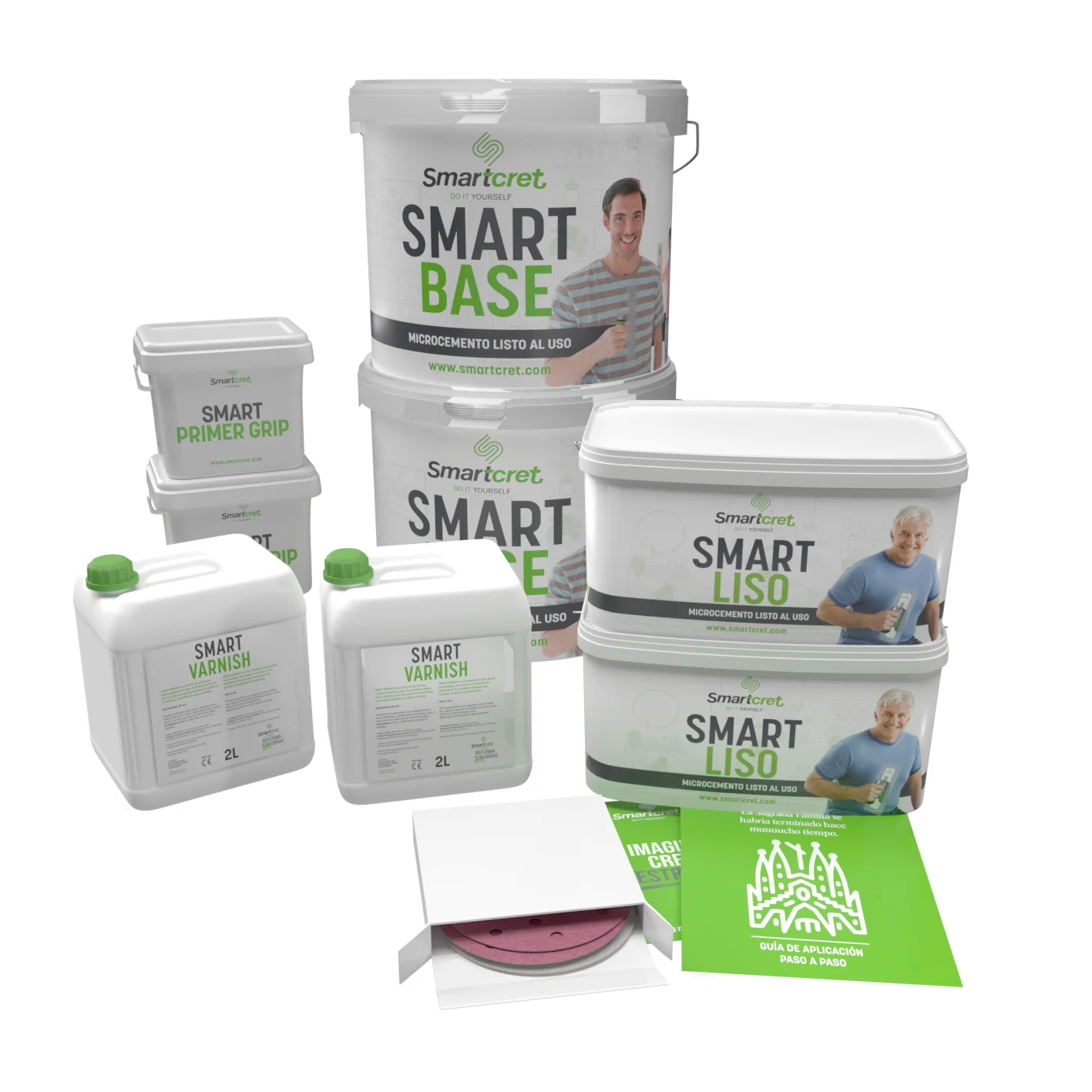 Microcement Smart Kit of 8m2 for Plastered surfaces